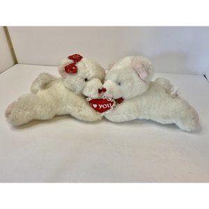 Chosun International Bear Couple Heart I Love You Vintage‎ Plush 17” Stuffed